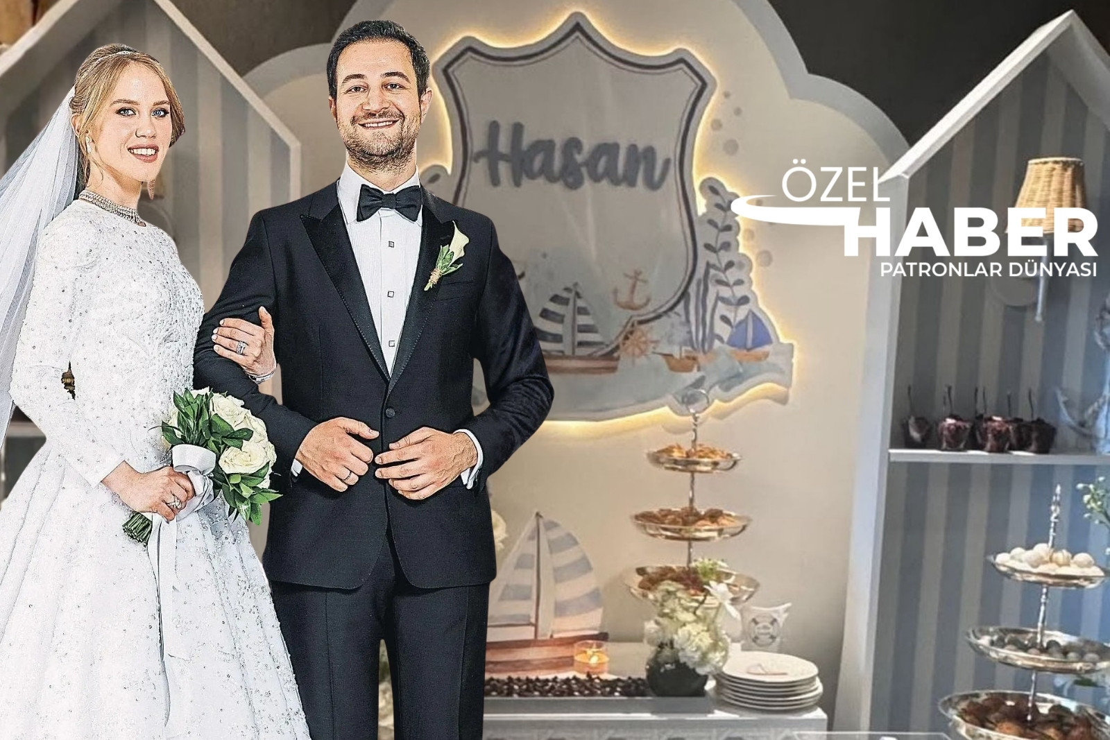 Merhum Hasan Kalyoncu ve Yıldırım Demirören’in çocukları Haluk ve Yelda’nın üçüncü çocuklarını kucaklarına aldı, bebeğe Hasan adı verildi