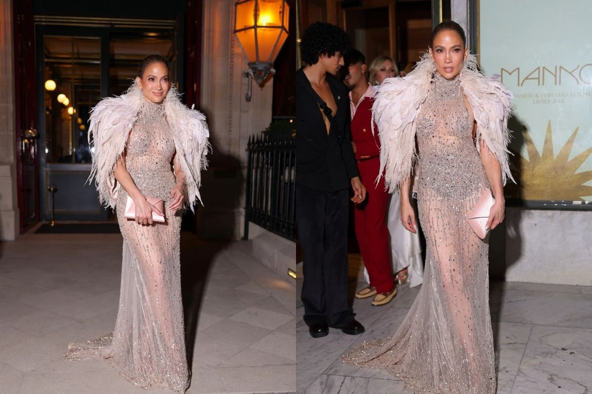 Jlo, kristal işlemeli Zuhair Murad elbisesiyle göz kamaştırdı