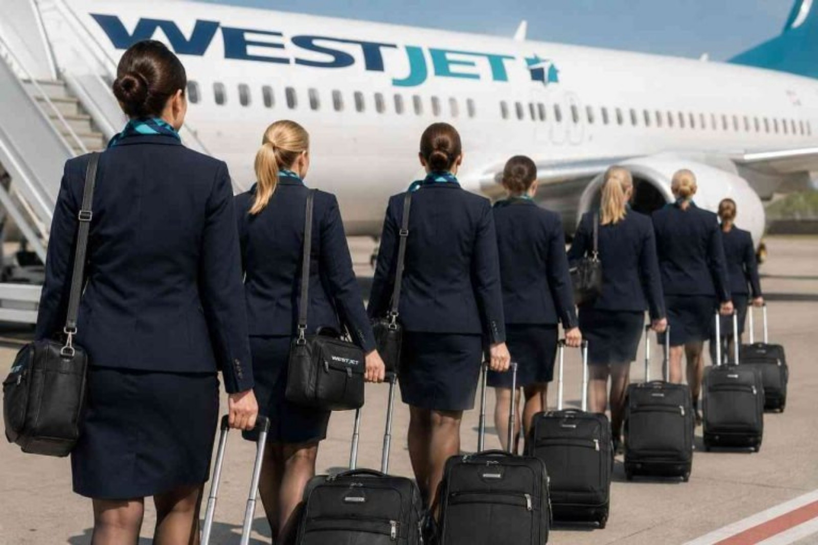 Kanada'nın en büyük ikinci havayolu şirketi WestJet'te, kabin görevlileri greve gitti
