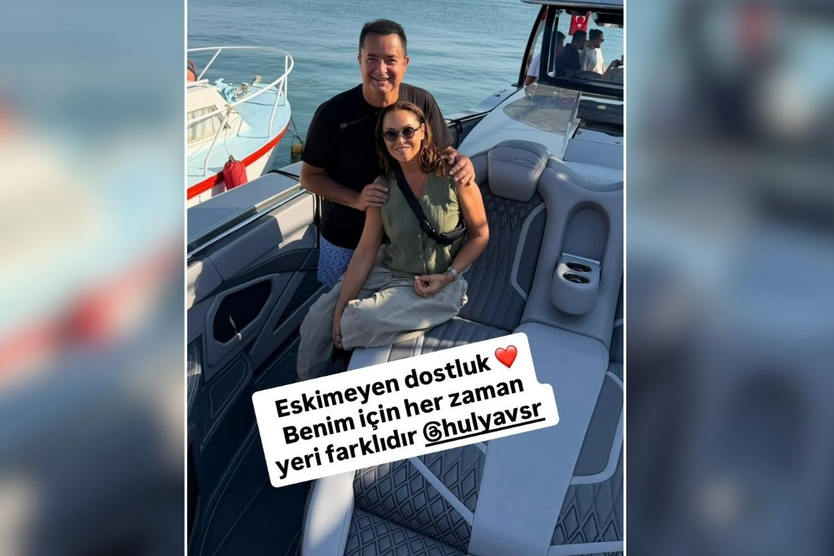 Acun Ilıcalı, Ayvalık'ta Hülya Avşar'la buluştu, 'eskimeyen dostluk' mesajı verdi