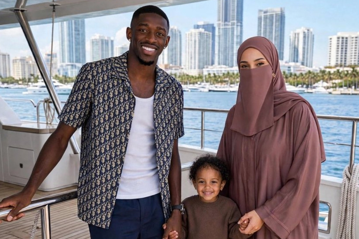 Ousmane Dembélé, eşi ve kızıyla çıktığı tatilde objektiflere yansıdı