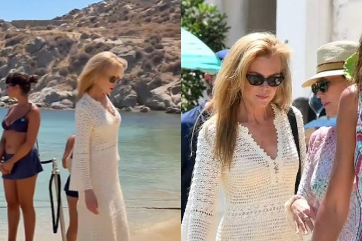 Nicole Kidman, Mikonos'ta yazın tadını çıkarıyor