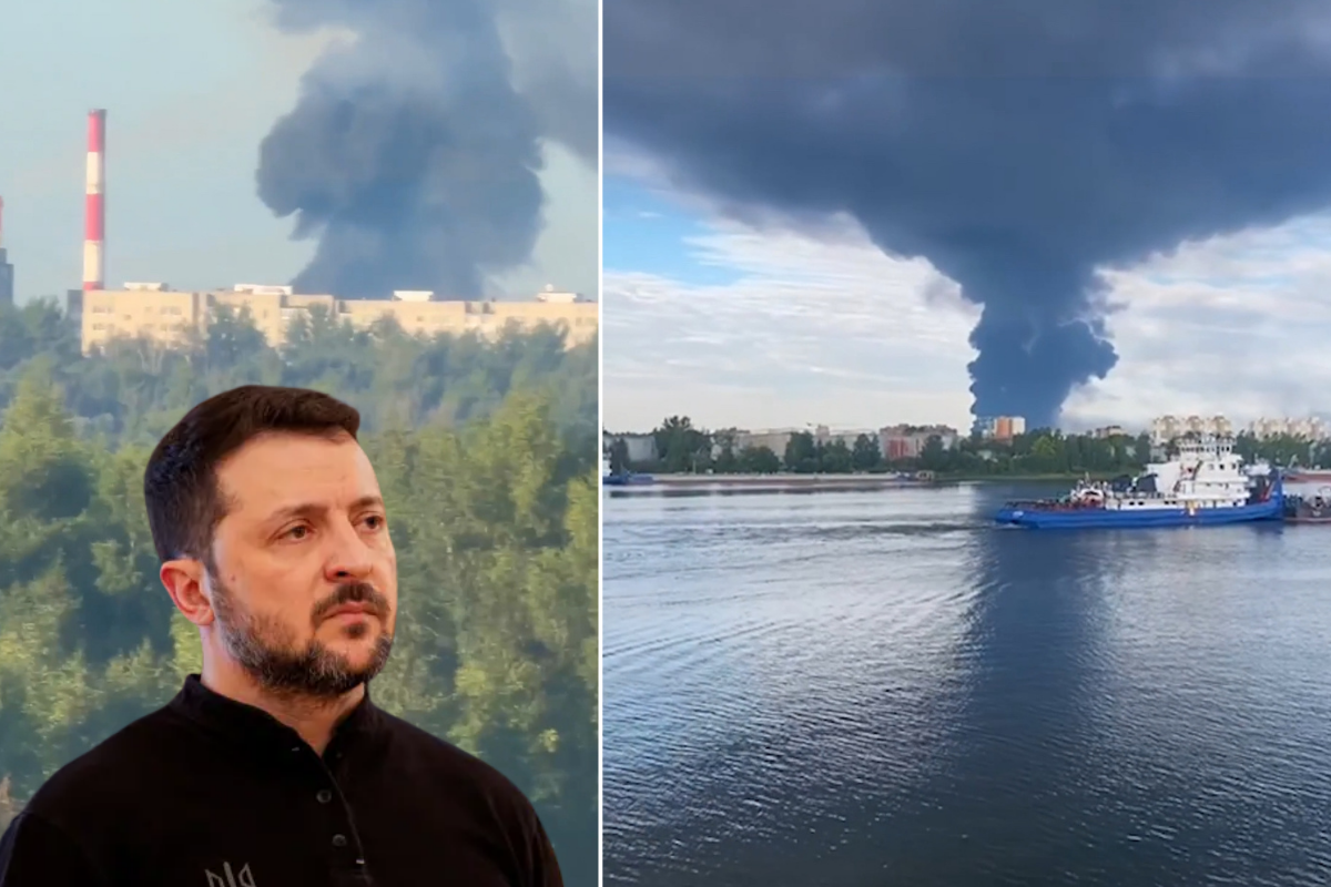 Ukrayna Rusya'da 2 petrol rafinerisini vurdu, görüntüleri Zelenski paylaştı