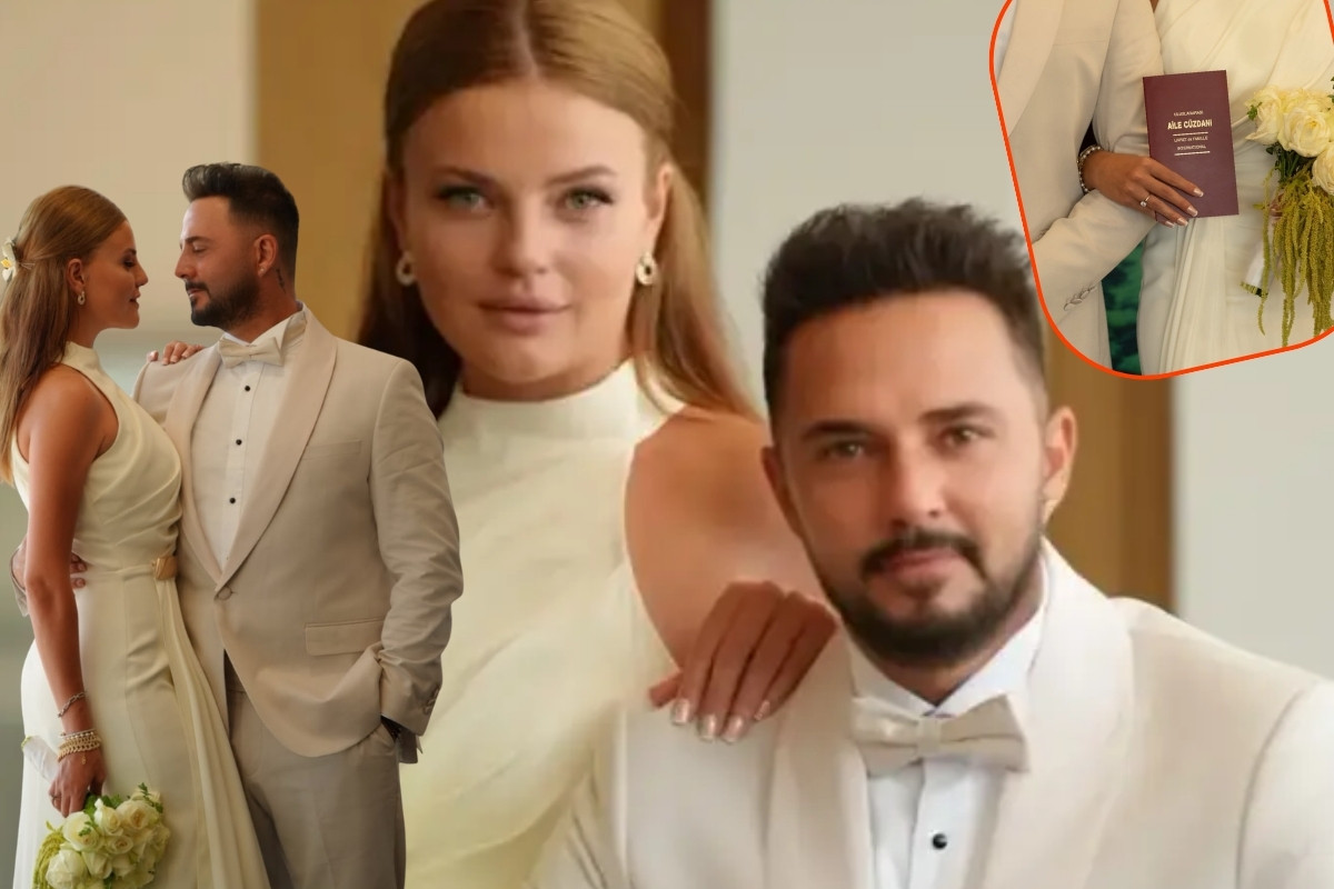 Gökhan Özen ile Naz Canbaz dünyaevine girdi, nikah töreninden ilk kareler geldi