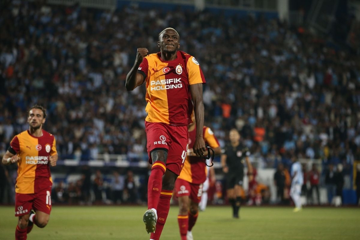 Galatasaray Erzurumspor'u farklı mağlup etti, Victor Osimhen maça damga vurdu