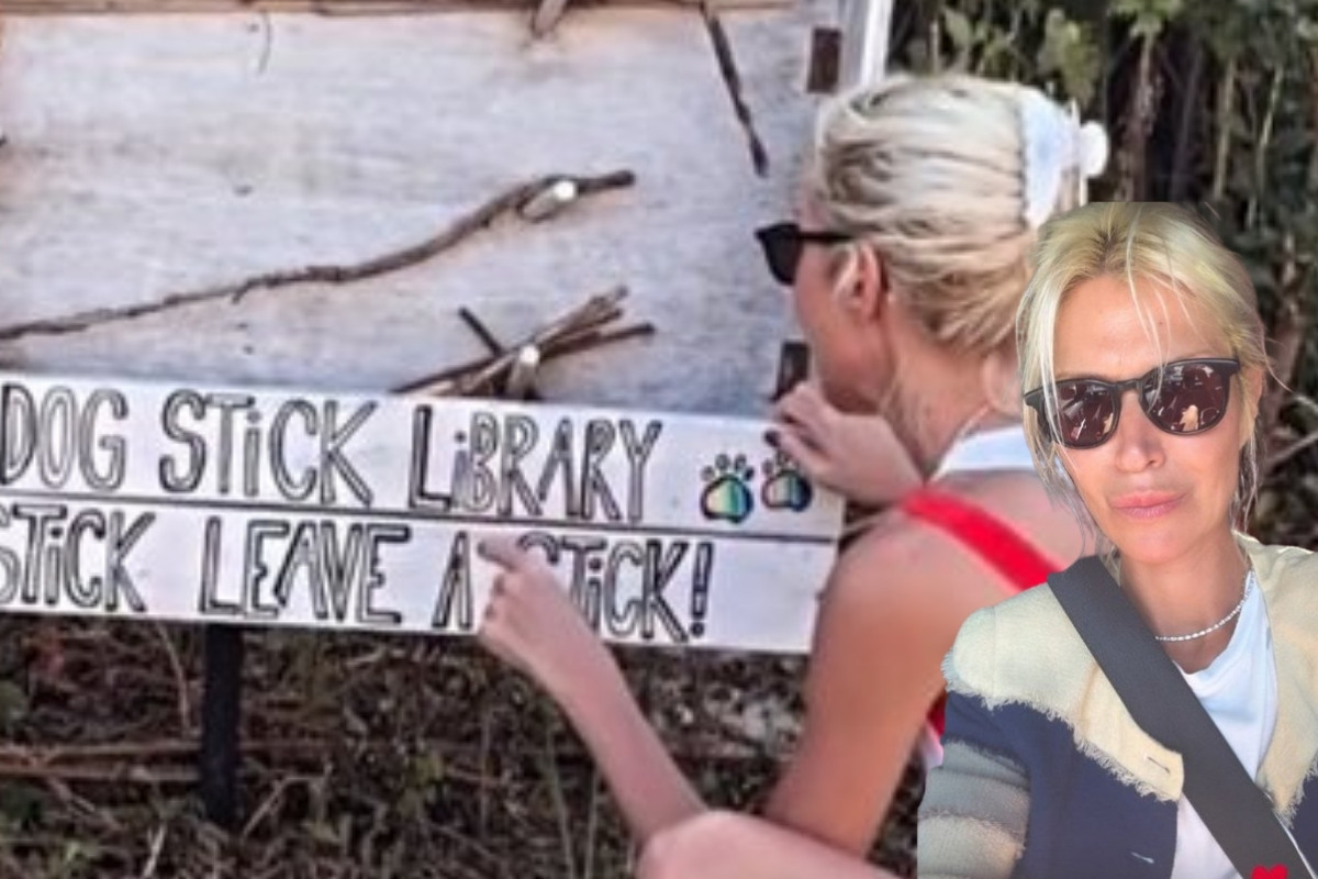 Derin Mermerci’den ABD’den neşeli tatil pozları, köpekler için hazırlanan 'Dog Stick Library' dikkat çekti