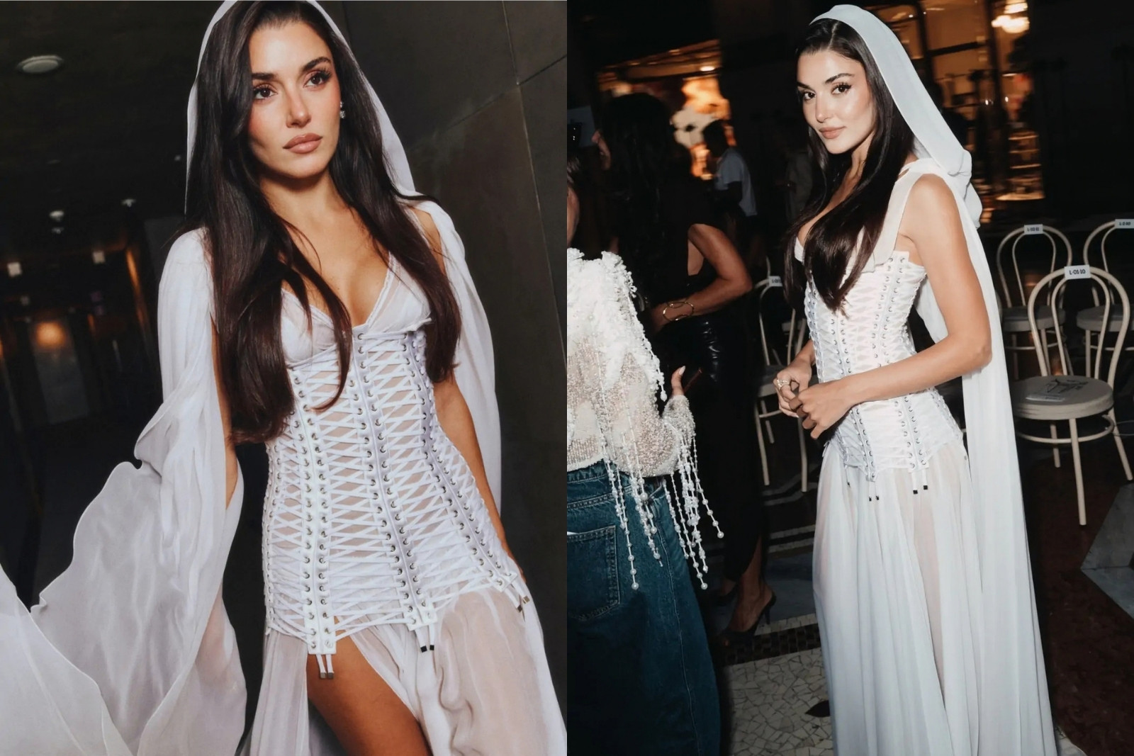 Hande Erçel moda dünyasının küresel buluşmasında Milano'yu büyüledi