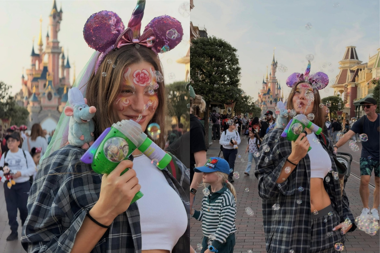 Serenay Sarıkaya'nın Paris ve Disneyland pozları