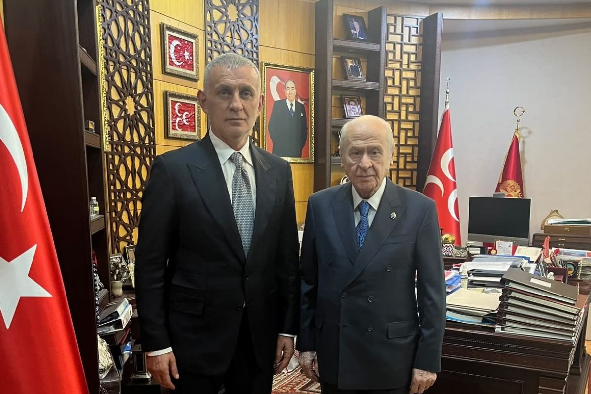 TFF Başkanı Hacıosmanoğlu, MHP lideri Bahçeli'yi ziyaret etti