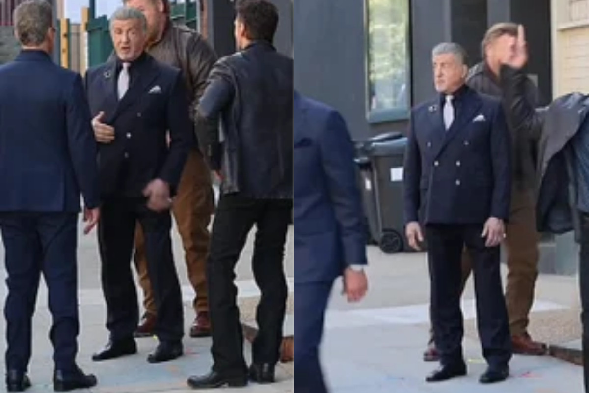 Rocky efsanesi Sylvester Stallone perde arkasında görüldü