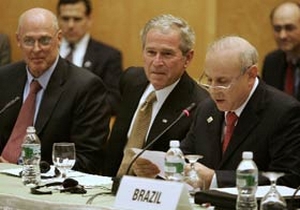 Bush'tan G7'ye sürpriz ziyaret