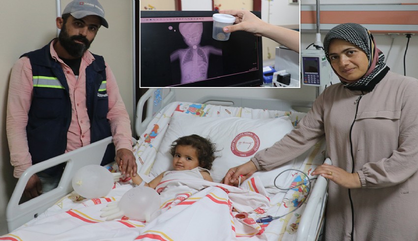 2,5 yaşındaki çocuk madeni para yuttu, hastanede kurtarıldı