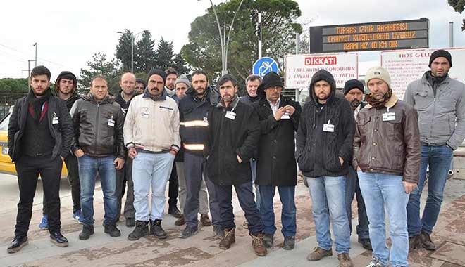 3 aydır ücret alamayan TÜPRAŞ’ın taşeron işçileri eylem yaptı