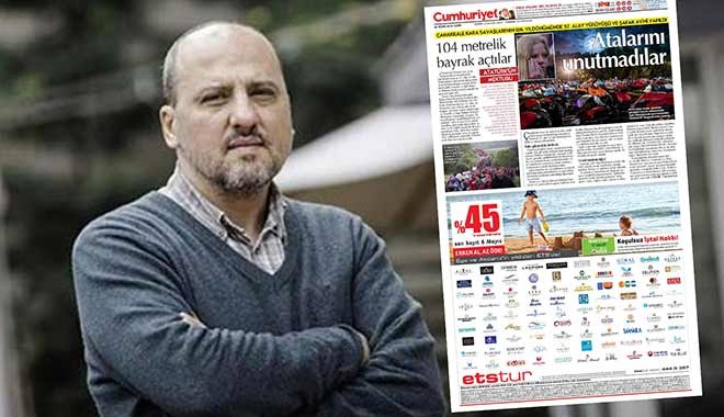 Ahmet Şık'tan Cumhuriyet gazetesinin arka sayfasındaki ETS Tur reklamına tepki