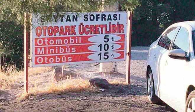 Ayvalık’ın simgesi Şeytan Sofrası’nda otopark terörü