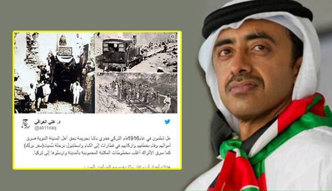 BAE bakanından küstah tweet: Medine Müdafaası kahramanı Osmanlı Paşasına 'Hırsız' dedi