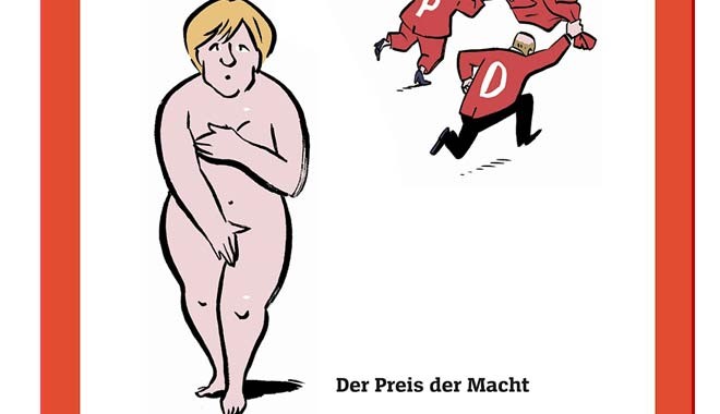 Basın özgürlüğü bu mu! Merkel çıplak!