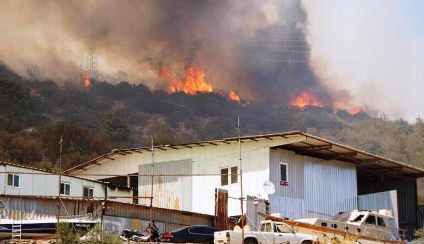 Bodrum yangın yeri: İki mahalle tahliye edildi