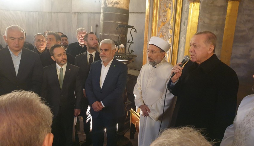 Cumhurbaşkanı Erdoğan Bayram Namazını Ayasofya'da kıldı