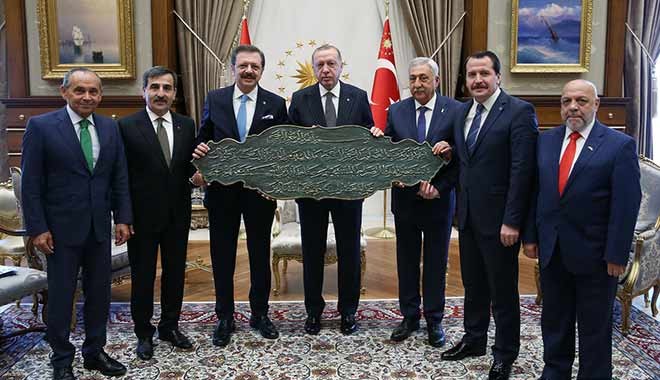 Cumhurbaşkanı Erdoğan, TOBB heyetini kabul etti