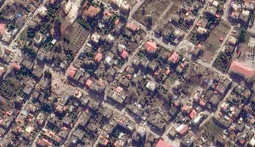 Depremin tahribatı uydudan görüntülendi: Öncesi ve sonrası
