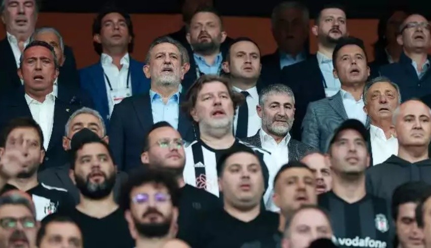 Derbide ilginç fotoğraf... Bakan Nebati ve Çebi yan yana, Koç arkada