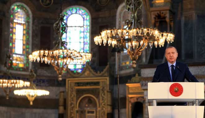 Erdoğan Ayasofya konusunda fikir değiştirdi: Dünyadan ilk tepki geldi