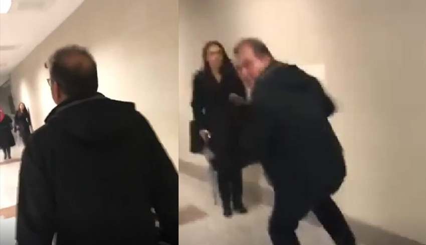 Fenerbahçe taraftarından Aziz Yıldırım'a 'şikeci' diyen Talip Doğan Karlıbel'e tokat