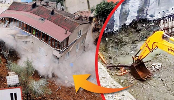 Göz göre göre yıkılmış... Duvar böyle oydu