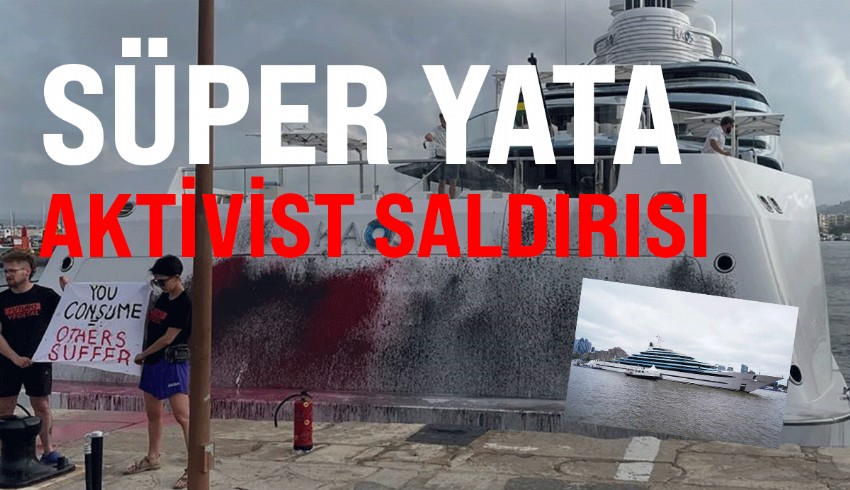 İspanya'da iki iklim aktivisti milyarder Walton Laurie'ye ait süper yata saldırı düzenledi