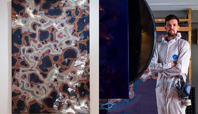 Metallere renk veren İngiliz ressam Contemporary İstanbul’da