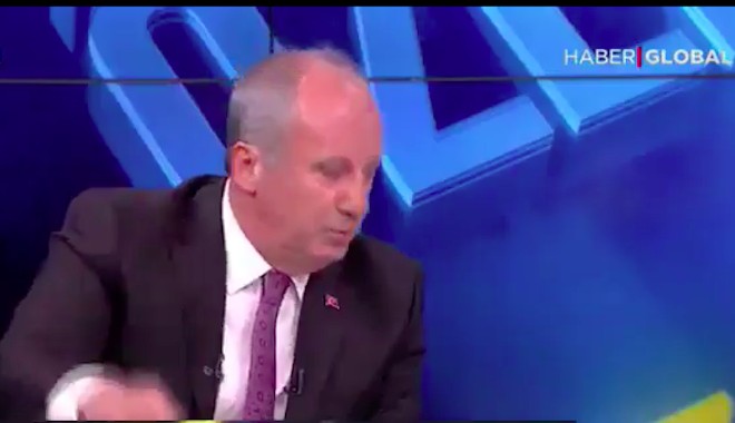 Muharrem İnce, Haber Global'de canlı yayını terk etti: Ben kimseyi gururumla oynatmam