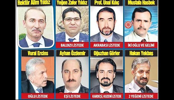 Üniversitede aile boyu saltanat! Akrabalarımız aç mı kalsın!