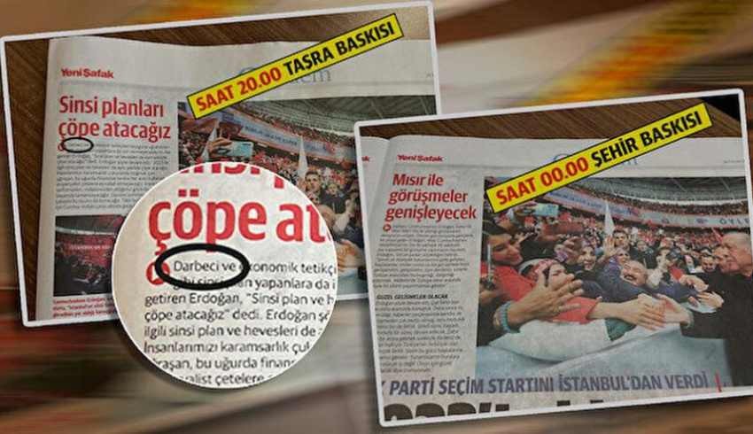 Yeni Şafak'tan 'Darbeci Cumhurbaşkanı Erdoğan' özrü