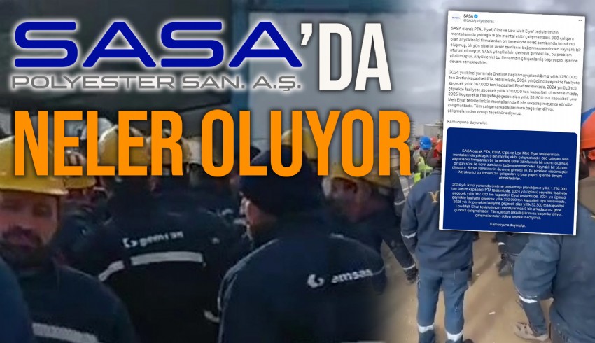 Adana’daki SASA Polyester şirketinde maaş krizi yaşanıyor. Şirket, işçiler toplu istifasıyla zor günler yaşıyor.