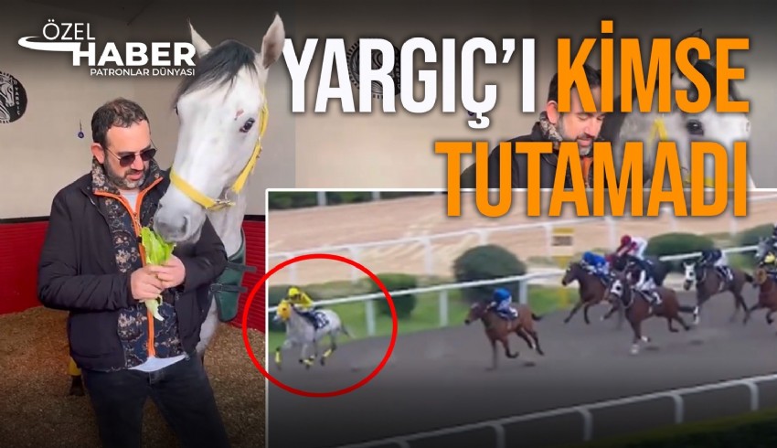 At sahibi Ali Selimoğlu bugün ilk koşusuna çıkacak atı Yargıç'ı elleriyle besledi, motivasyon konuşması yaptı birinciliği aldı