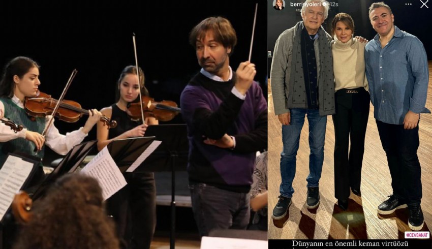 Berrin Yoleri'den dünyaca ünlü virtüöz ve maestro ile son prova pozu