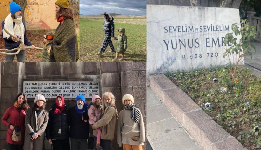 Boynerler Yunus Emre'nin mezarını ziyaret etti, ilahiler söyledi