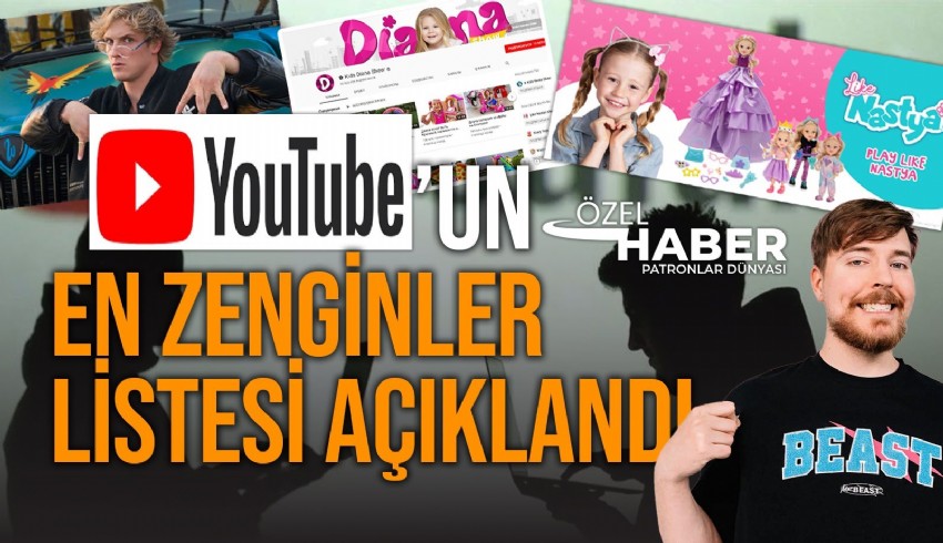 Youtube 2023 en çok kazananlar listesi açıklandı. Çocuk ve oyun kanalları en çok kazandıranlar oldu