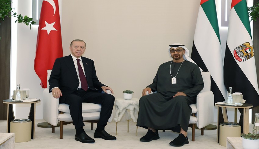 Cumhurbaşkanı Erdoğan BAE Lideri Al Nahyan ile görüştü