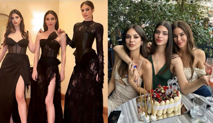 Defne Samyeli ve kızları göz kamaştırdı