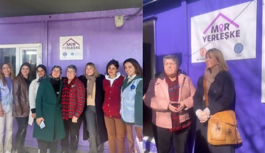 Ümit Boyner deprem bölgesi Adıyaman'a kurulan 'Mor Yerleşke'yi ziyaret etti