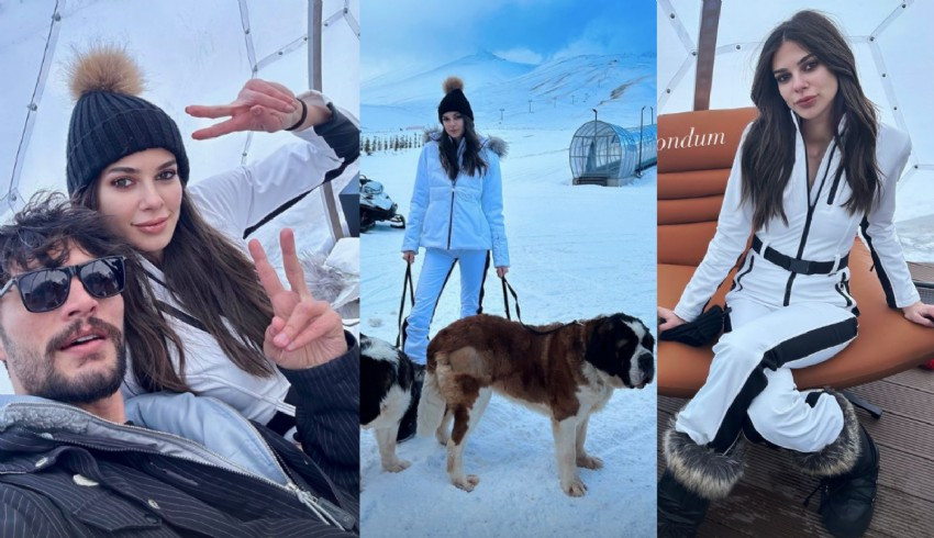 Deren Talu'nun Erciyes'te kar keyfi