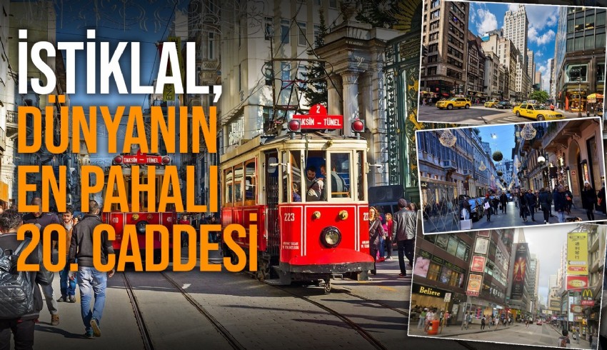 Dünya Geneli Ana Caddeler 2023 raporuna göre, İstiklal Caddesi metrekarede yıllık 2 bin 500 euroluk kira artışı ile 20. sıraya yükseldi. Dünyanın en pahalı caddesi ise New York Beşinci Cadde oldu.