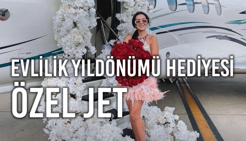 Engin Polat, eşi Dilan Polat’a evlilik yıl dönümünde uçak kiraladı