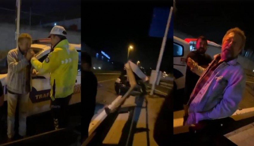 Erkan Can aracı alkollü kullanırken kaza yaptı