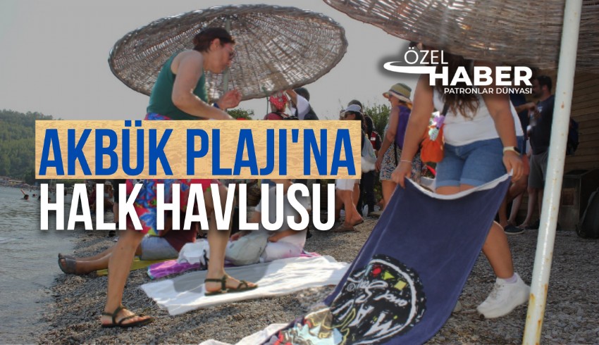 Fahiş şezlong fiyatlarına karşı çıkan eylemciler Akbük Plajı'nda şezlongları kaldırıp sahile havlu serdiler