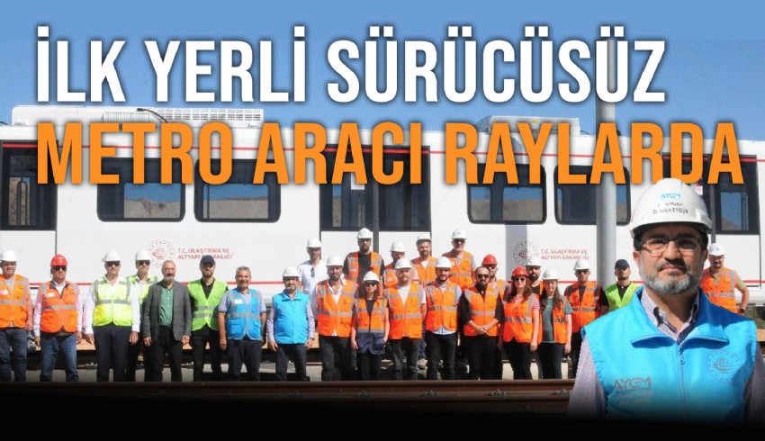 Gebze OSB-Darıca Sahil Metro Hattı için özel tasarlanan yerli ve milli sürücüsüz ilk metro aracı törenle raylara indirildi.