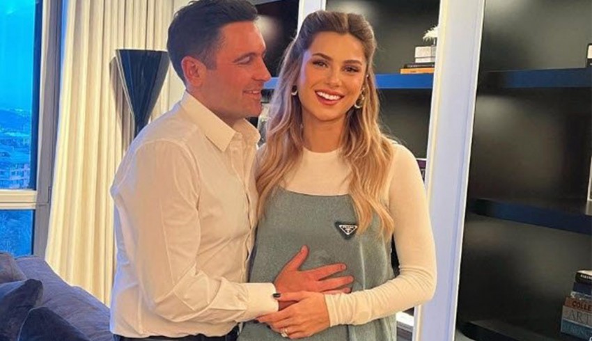 Hacı ve Nazlı Sabancı çifti bebekleriyle birlikte hastaneden ayrıldı