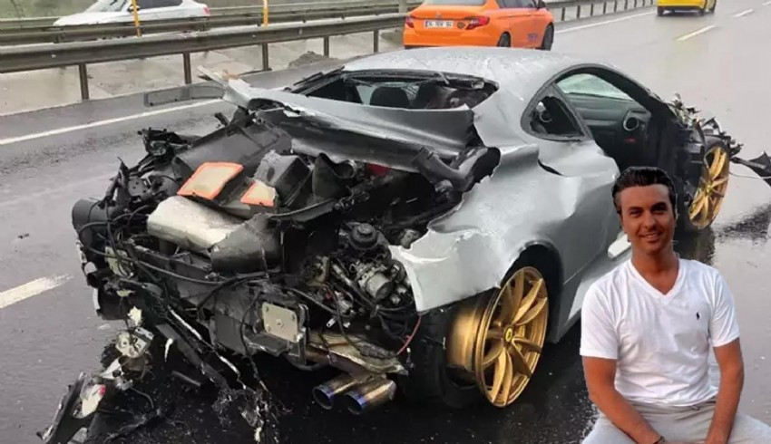 İş insanı Sinan Urfalı lüks otomobiliyle kaza yaptı